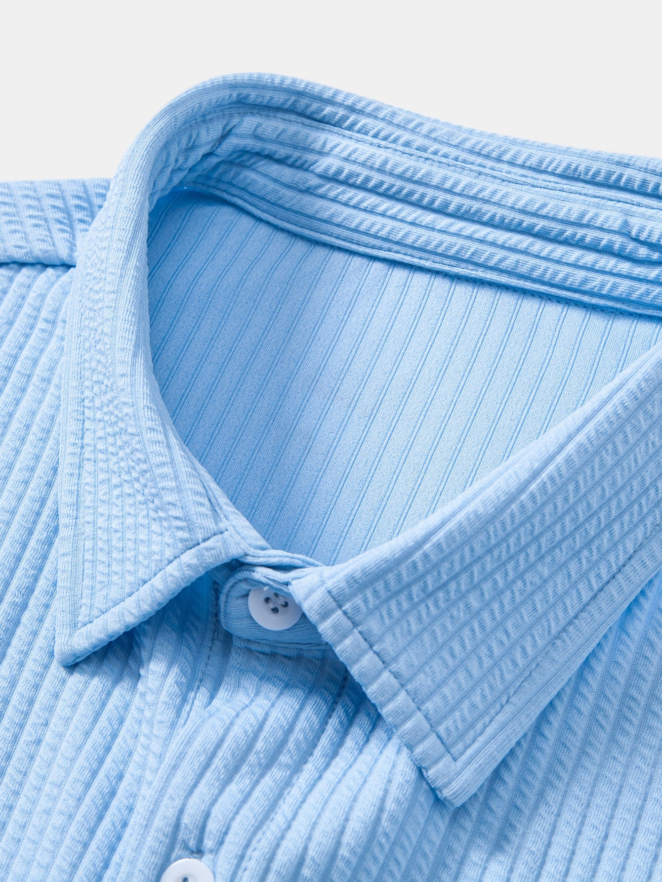 Chemise à manches longues coupe muscle côtelée avec boutons & pantalon côtelé
