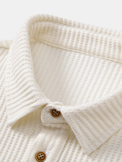 Polo en tricot à manches longues
