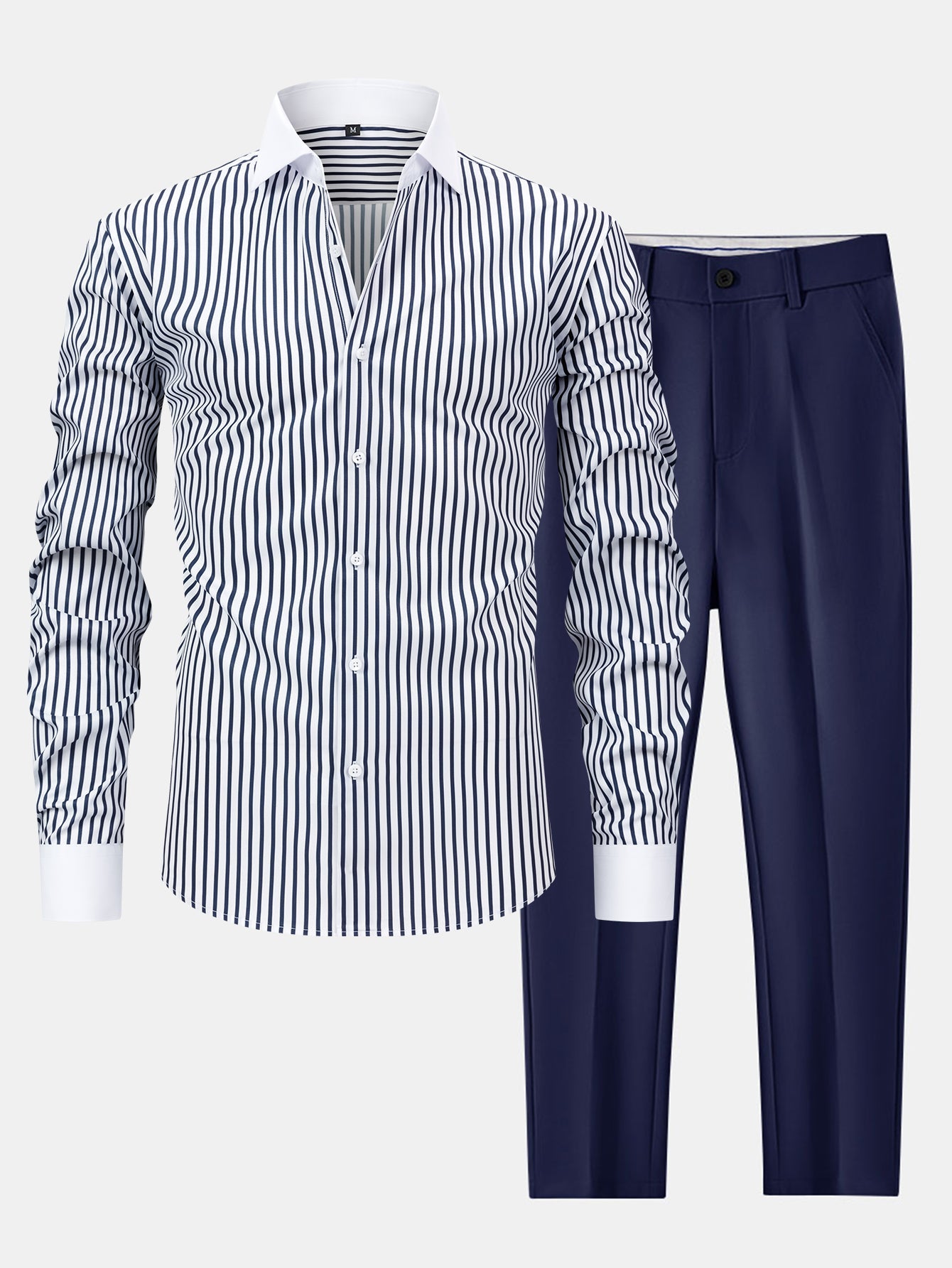 Chemise Winchester rayée anti-froissement et pantalon slim fit