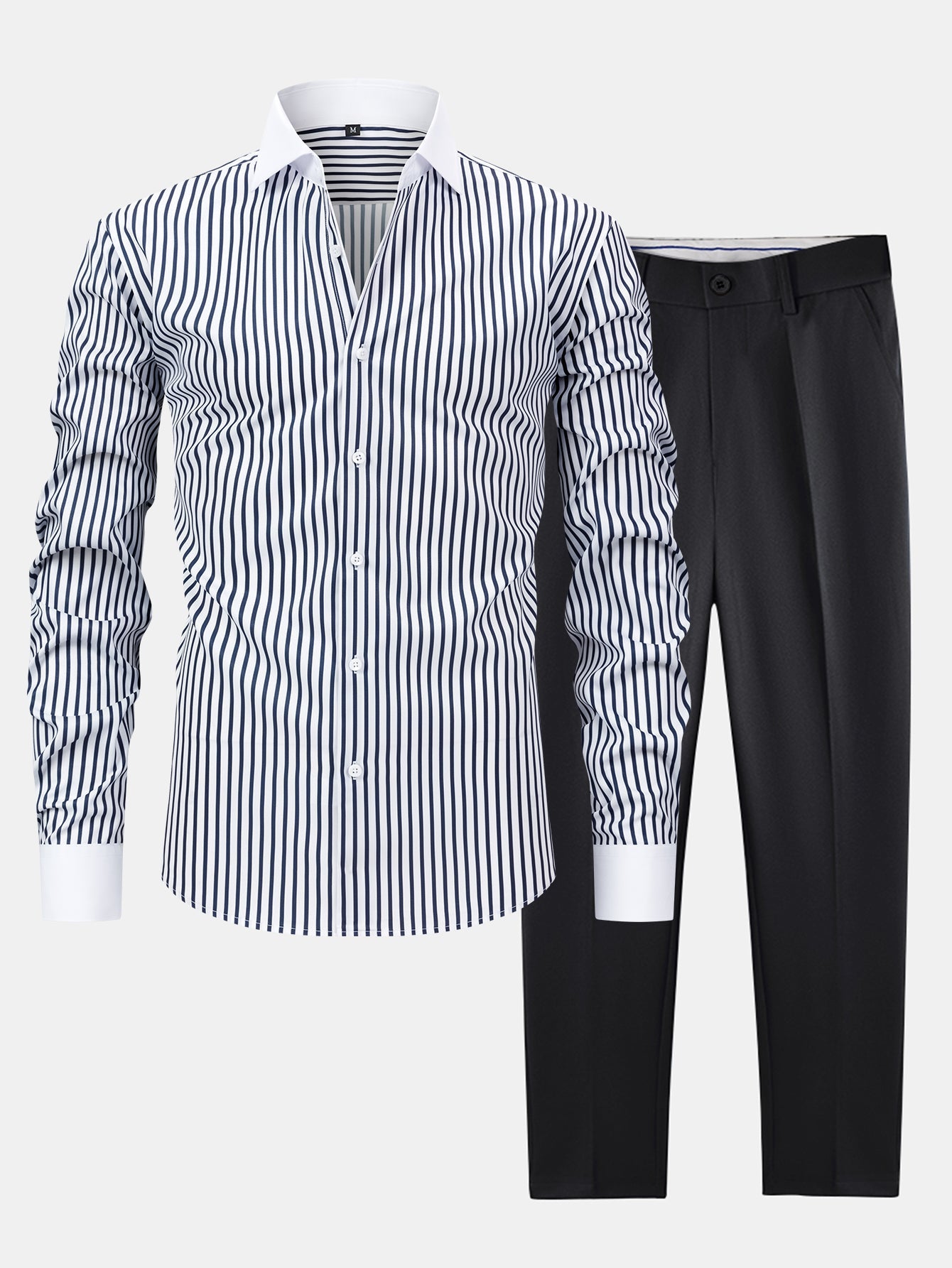 Chemise Winchester rayée anti-froissement et pantalon slim fit