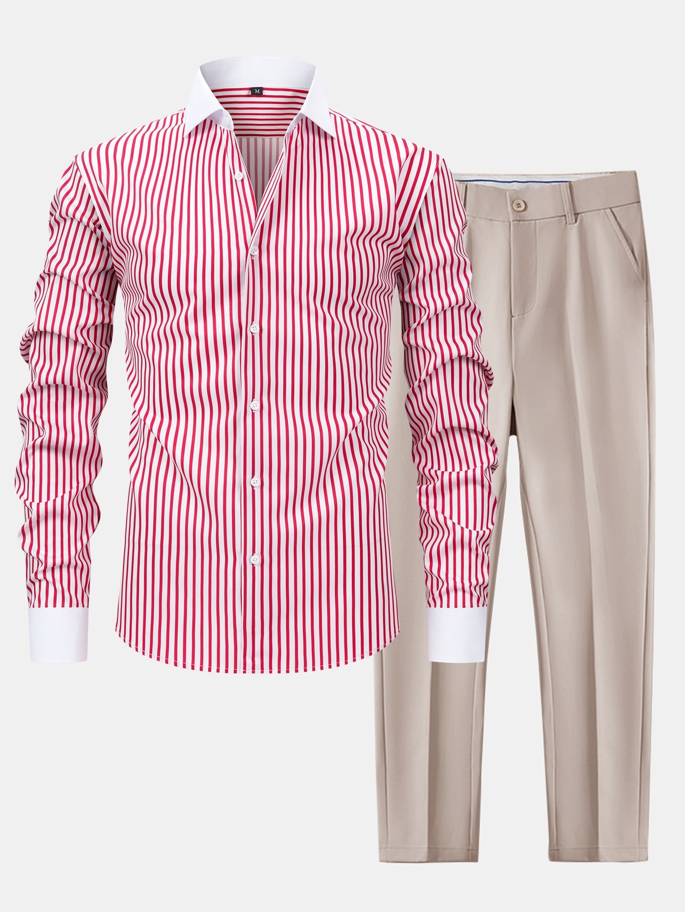 Chemise Winchester rayée anti-froissement et pantalon slim fit