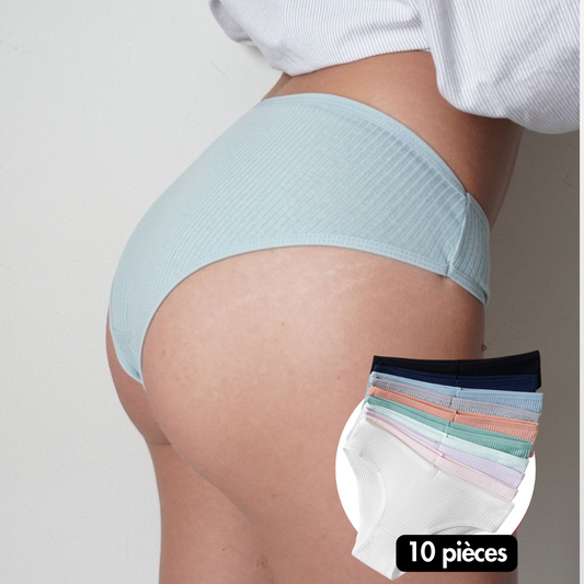 10 Culottes Antibactériennes Super Confortables en Coton Premium